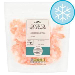 Tesco Cooked & Peeled King Prawns 200G