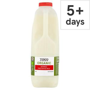 Tesco Organic Skimmed Milk 1.136L/2 Pints