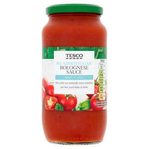 Tesco No Added Sugar Bolognese Pasta Sauce 500G