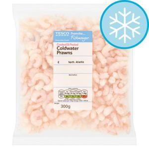 Tesco Fish Monger Cold Water Cooked & Peeled Prawns 300G