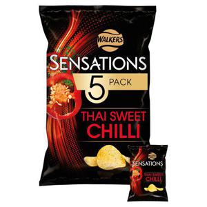 Walkers Sensations Thai Sweet Chilli Crisps 5X25g