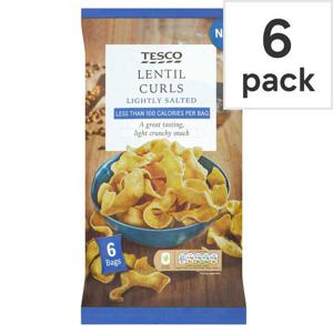 Tesco Lentil Curls 6 Pack 120G