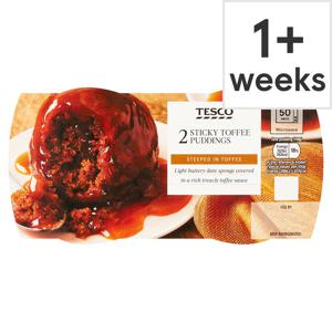 Tesco 2 Sticky Toffee Pudding 235G