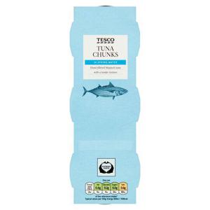 Tesco Tuna Chunks In Spring Water 3X80g