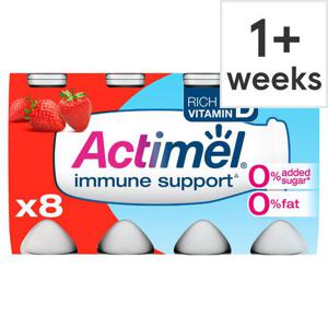 Danone Actimel Fat Free Strawberry Drink 8X100g