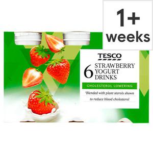 Tesco Chol Red Strawberry Yogurt Drink 6X100g