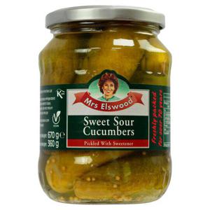 Mrs Elswood Sweet & Sour Cucumbers 670G