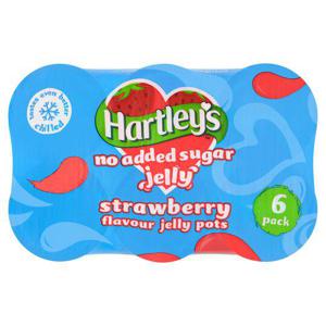 Hartleys Multi No Added Sugar Strawberry Jelly 6 X 115G