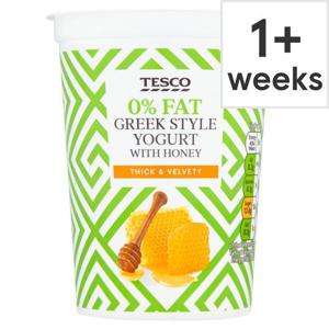 Tesco Greek Style Honey Yogurt 0% Fat 450G