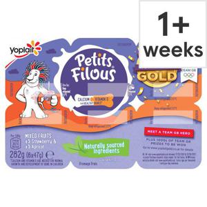 Petits Filous Apricot & Strawberry Fromage Frais 6X47g