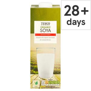 Tesco Organic Longlife Soya Drink Unsweetened 1Ltr