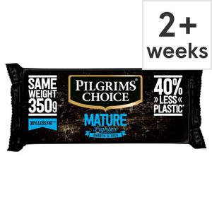 Pilgrims Choice Lighter Mature Cheddar Cheese 350G