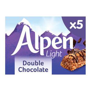 Alpen Light Cereal Bars Double Chocolate 5X19g