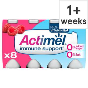 Danone Actimel Fat Free Raspberry Drink 8X100g