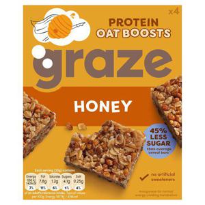 Graze Honey And Oat Bar 4 X 30G