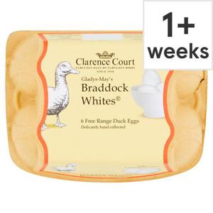 Clarence Court Braddock White Duck Free Range Eggs 6 Pack