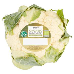 Tesco Organic Cauliflower Each Class 2