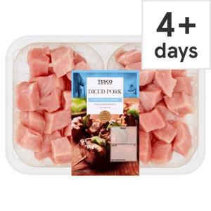 Tesco Fresh Diced Pork Topside 500G