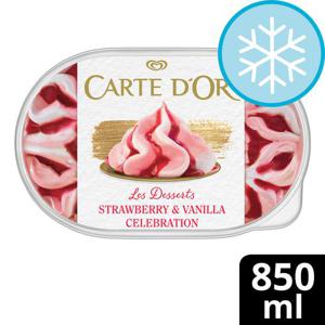 Carte D'or Strawberry & Vanilla Ice Cream 850Ml