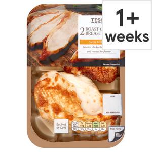 Tesco Ready To Eat 2 Roast Boneless Chicken Breasts 245G