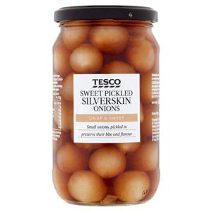 Tesco Sweet Silver Skin Onions In Vinegar 440G