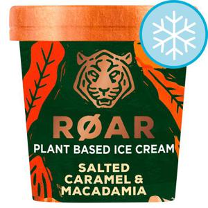 Roar Salted Caramel & Macadamia Plant-Based Ice Cream 500Ml