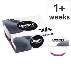 Liberte Fat Free Blueberry Yogurt 4X100g