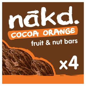 Nakd Cocoa Orange Bars 4 Pack 140G