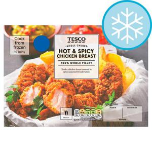 Tesco Hot & Spicy Chicken Breast 350G