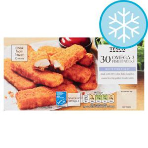 Tesco 30 Omega 3 Fish Fingers 900G