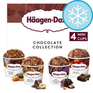 Haagen Dazs Chocolate Collection Mini Ice Cream 4X95ml