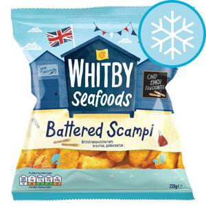 Whitby Seafoods Battered Scampi 220G