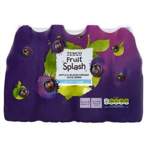 Tesco Apple/Blackcurrant Juice (No Added Sugar) Drink 12X250ml