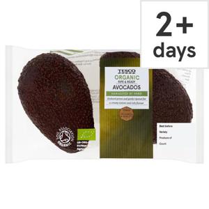 Tesco Organic Ripe & Ready Avocados Minimum 2 Pack