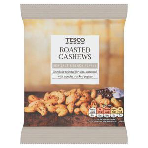 Tesco Sea Salt & Black Pepper Cashew Nuts 150G