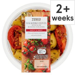 Tesco Halkidiki Olives With Slow Roasted Tomatoes 160G