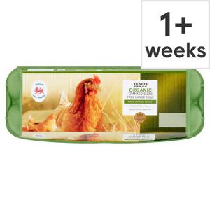 Tesco Organic 12 Mixed Sizes Free Range Eggs