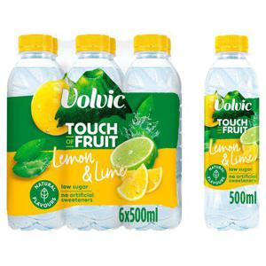 Volvic Touch Of Fruit Lemon And Lime 6X500ml