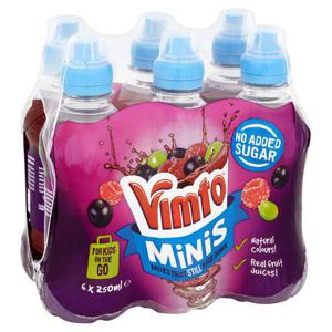 Vimto No Added Sugar Sportscap 6X250ml