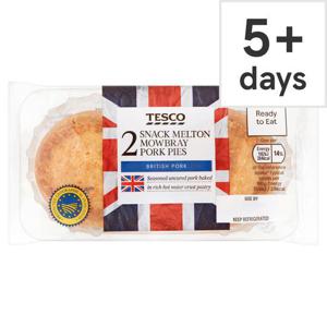 Tesco 2 Snack Melton Mowbray Pork Pies 150G