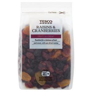 Tesco Raisin & Cranberry Mix 300G