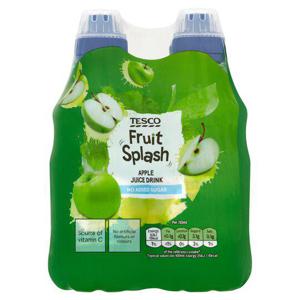 Tesco Fruit Splash Apple 4 X 250Ml