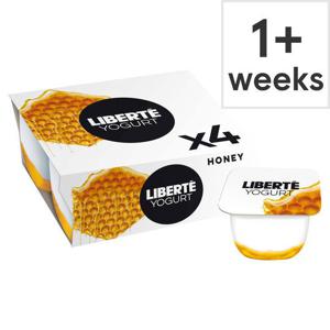 Liberte 0% Fat Greek Style Honey Yogurt 4X100g