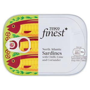 Tesco Finest Sardines With Chilli, Lime & Coriander 105G