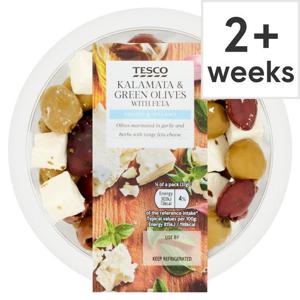 Tesco Kalamata & Green Olives With Feta 150G