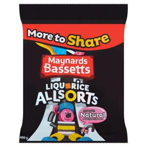 Maynards Bassetts Allsort Liquorice 400G