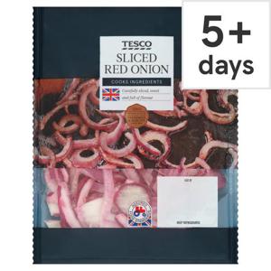 Tesco Sliced Red Onion 180G