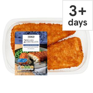 Tesco 2 Breaded Cod Fillets 300G