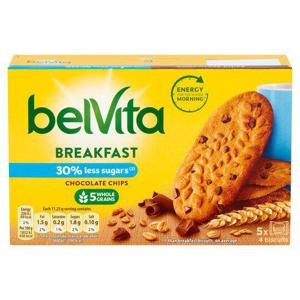 Belvita Breakfast Reduced Sugar Chocolate Chips Biscuit 5 Pack 225G