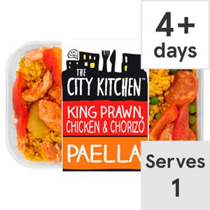 The City Kitchen King Prawn Chicken & Chorizo Paella400g